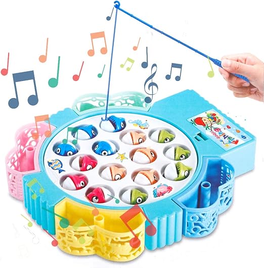 Amazon Jeu Peche A La Ligne HCHENG Jeu de Pêche Jeux de Société Musical Magnétique Poisson Jouets