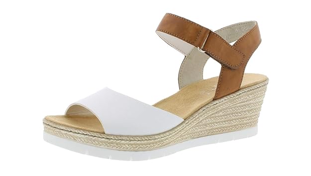 Rieker 61953 Damen Keilsandalen,Sandalette,Keilabsatz,Sommerschuh,bequem