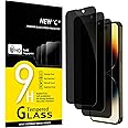 NEW'C 3 Pack Privacy for iPhone 14 Pro Max Screen Protector (6.7"), Enhanced 28-Degree Privacy Angle, Ultra Durable 9H Hardness, Bubble-Free