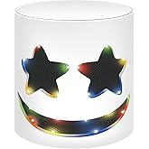 OMULIKJ Halloween LED DJ Mask, Music Festival Halloween Party Christmas Costumes Cosplay Light Up Full Head Mask Helmet Toys, Suitable For Men And Women, Party Supplies