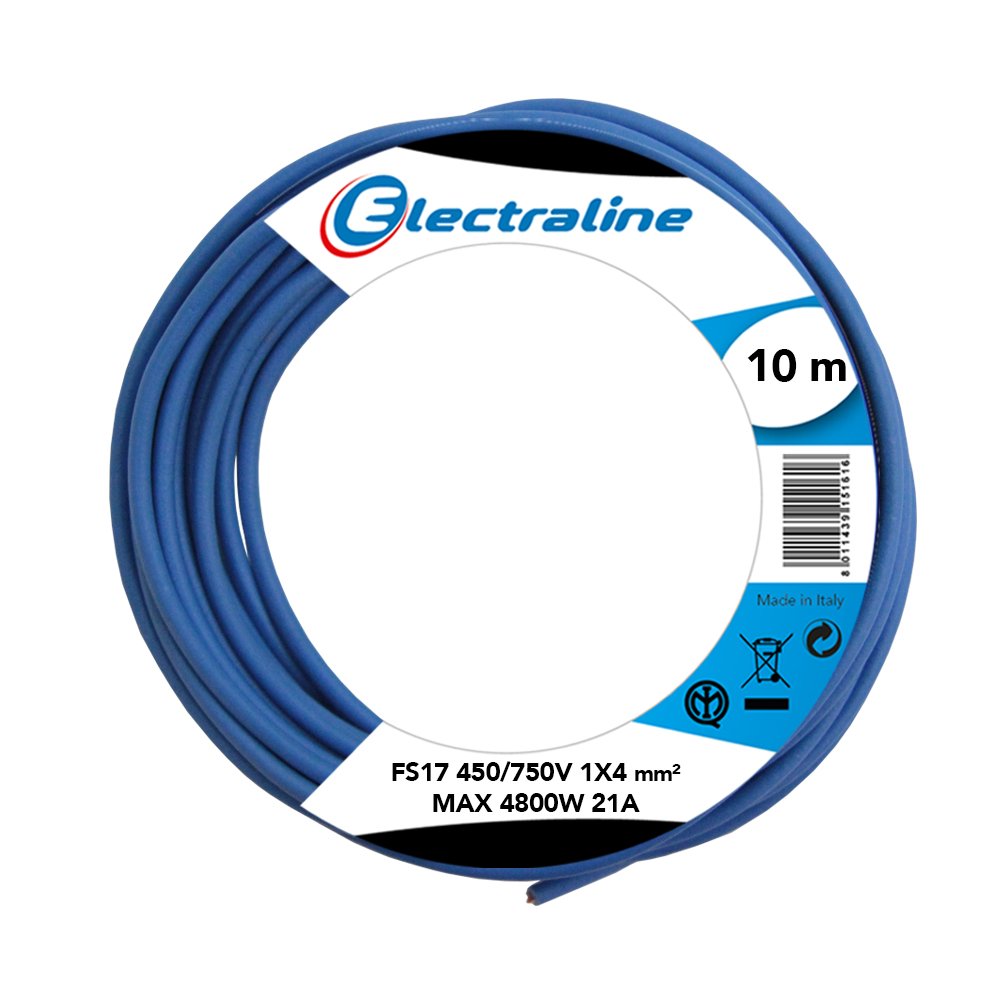 Electraline 13231 Unipolar Cable Section FS17, 1 x 4 mm², Black, 10 M