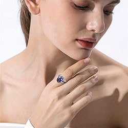 AGRULE Sapphire Rings for Women Wedding Engagement