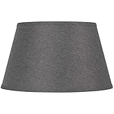 Cal Lighting SH-8112-22C Round hardback Linen Shade, Grey