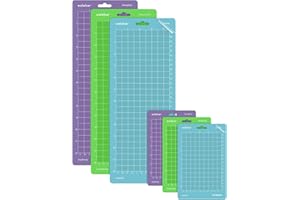 Welebar Variety Adhensive Cutting Mat for Cricut Joy, 4.5”x6.5” 4.5”x12” (StandardGrip/LightGrip/StrongGrip), 6 Pack Cutting Mats for Cricut Joy Machine
