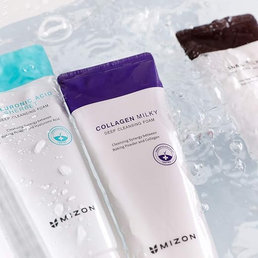 mizon collagen milky deep cleansing foam