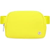 Sienien Belt Bag For Women Girls Kids Fanny Pack Crossbody Bag Fashionable Waist Packs With Adjustable Strap Waterproof For Travel Walking Running Hiking Neon Yellow