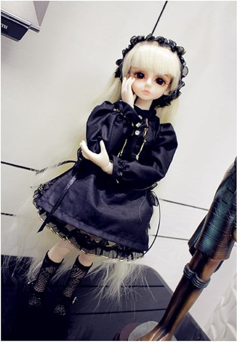Amazon Cospland Bjd 球体関節人形 ロリータ服 ワンピース スカート 服 コスチューム ワンピース スカート 髪飾り 靴下 1 3 1 4 1 6 1 4 コスプレ 仮装 通販