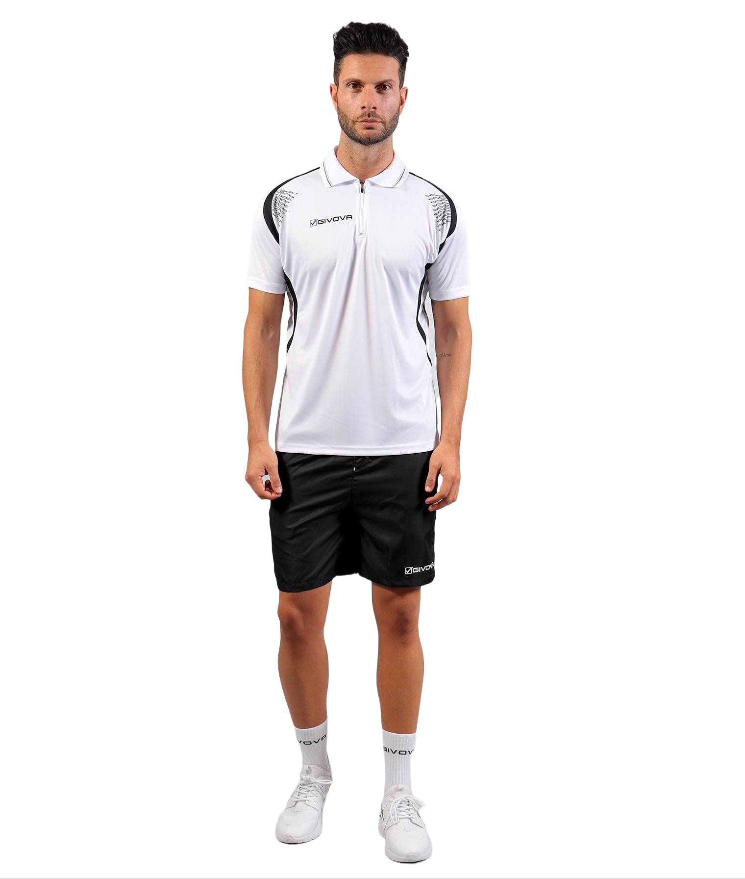Givova, kit easy, white/black, 2XL