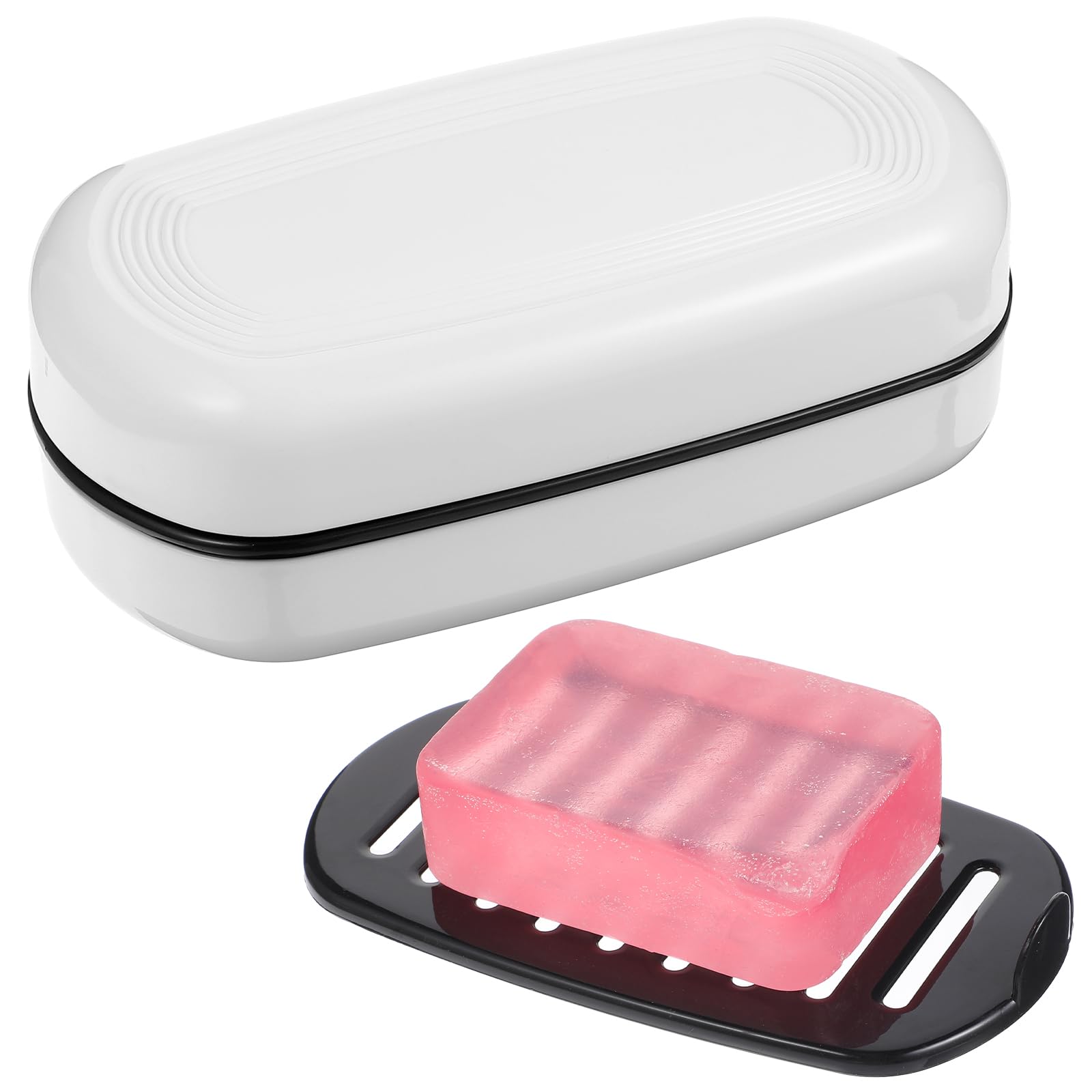 Photo 1 of Wanmu Travel Soap Container, Leakproof Soap Case with Lid, Portable Soap Dishes, Soap Holder with Removable Draining Layer for Traveling, Camping, Gym, Bathroom, Travel Essentials