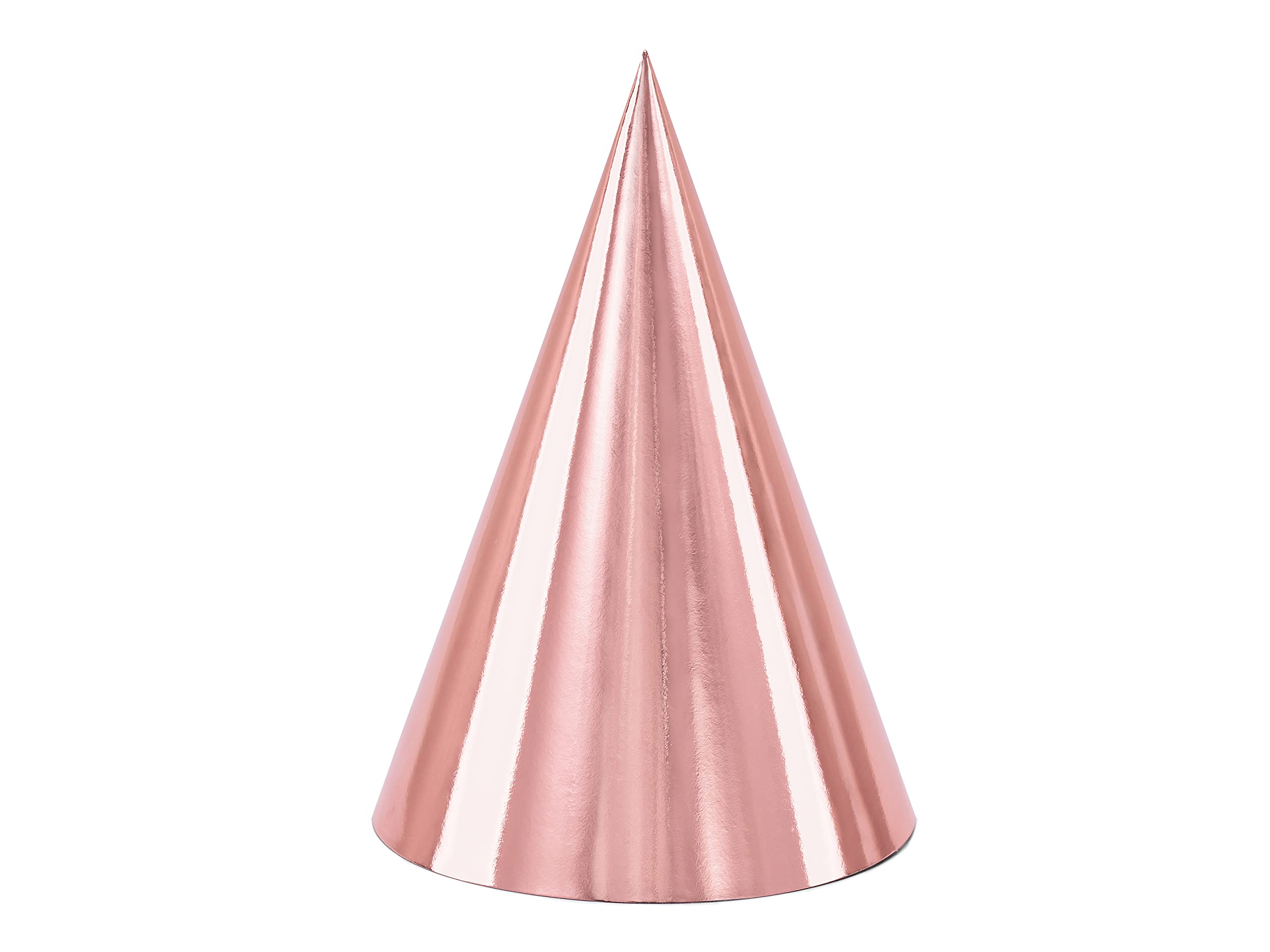 6Pk 16Cm Rose Gold Party Hats