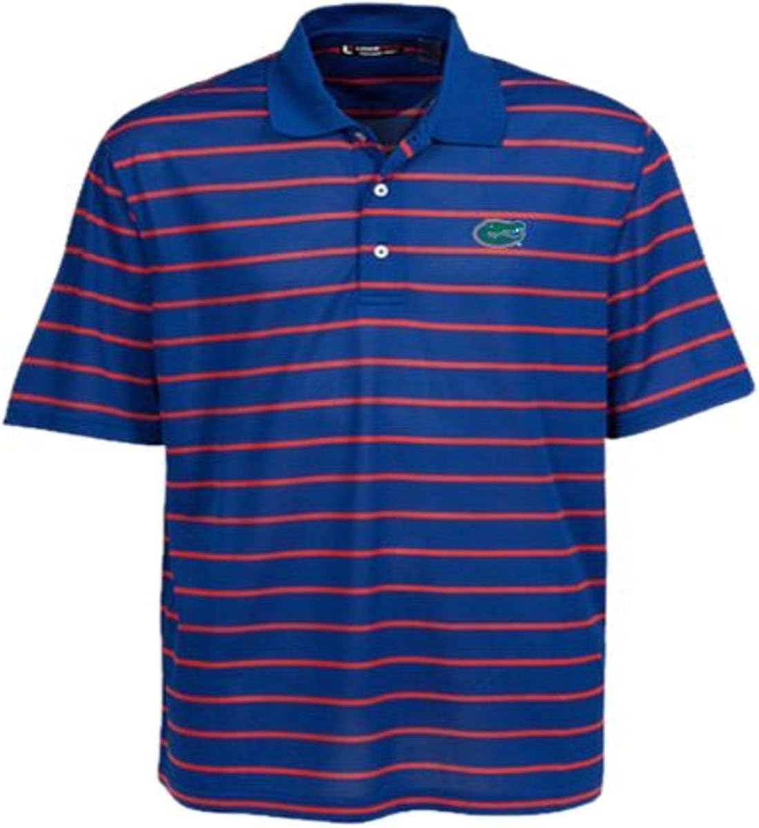 NCAA Florida Gators Feed Stripe Polo, Ultramarine/Sunkissed, XLarge Sports Fan