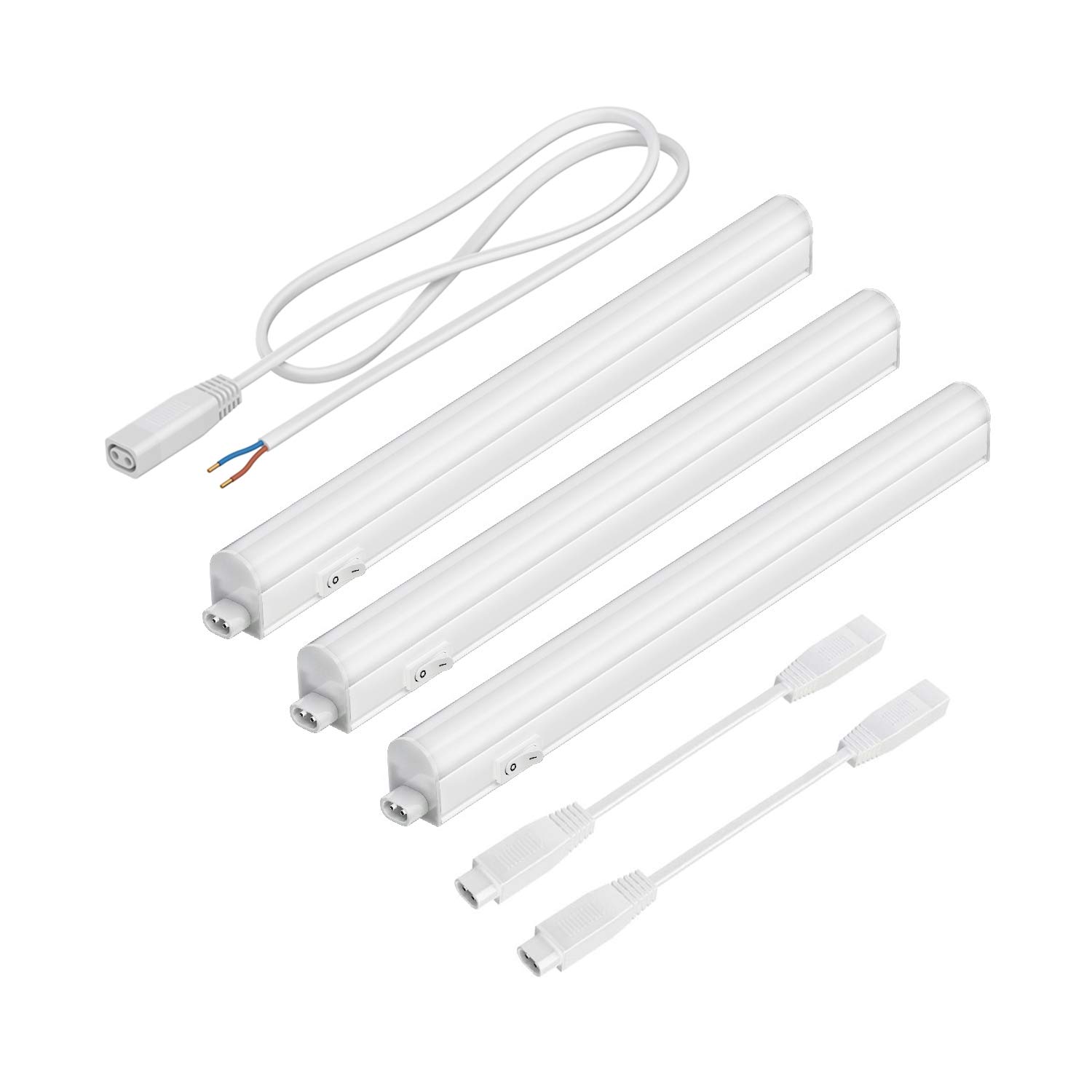 Parlat LED Under-Cabinet luminaires Rigel, 31.3cm Each (White, 11.7W, 445lm, 130° Each) Set of 3