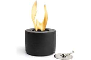 Ang Lifestyle Products Tabletop Fire Pit Rubbing Alcohol Fireplace Fireplace for Indoor and Outdoor Small Mini Smores Maker Mini Fire Pit Concrete Bowl Fire Pit Bowl Black