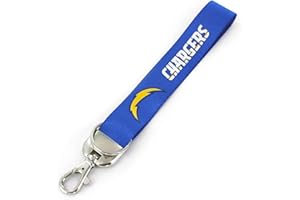 AMINCO NFL Los Angeles Chargers Deluxe Wristlet Keychain