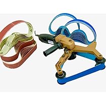 工芸品 Gold blue lumpy pipe BLUEROCK Tools 40A & 50 Belts Pipe Polisher Belt Sander