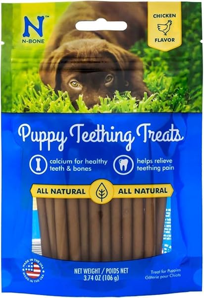 N-BONE PUPPY TEETHING TREATS,CHICKEN, 3.74 OZ (111150)