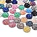 120 Pieces 12 Colors Round Flat Back Resin Cabochon Cameo Faux Druzy Cabochons for Jewelry Making (8mm)