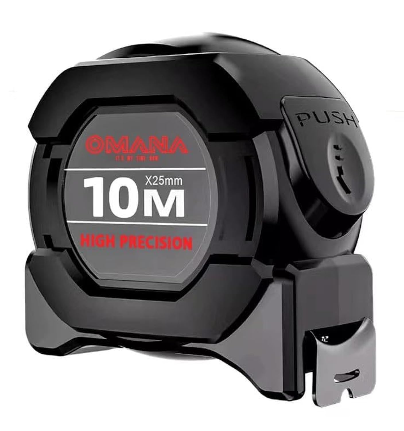 Metric Measuring Tape Meter 5M/10M*25mm Self Locking Shock Resistant Fluorescent Steel Tape Measure High Precision Metre Ruler Scale Measuring Tools (5 M)