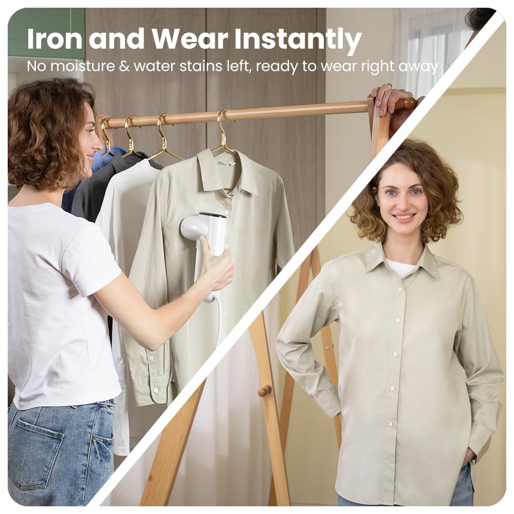 Neakasa Magic 1 Vacuum Steamer, Handheld Travel Garment Steamer for Clothes, 2300Pa Suction for Fabric Grip, Featuring Exclusive AirIron Technology (for 110-120V Use)