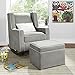 Baby Relax The Abby Nursery Storage Ottoman for Baby Gliders, Grey