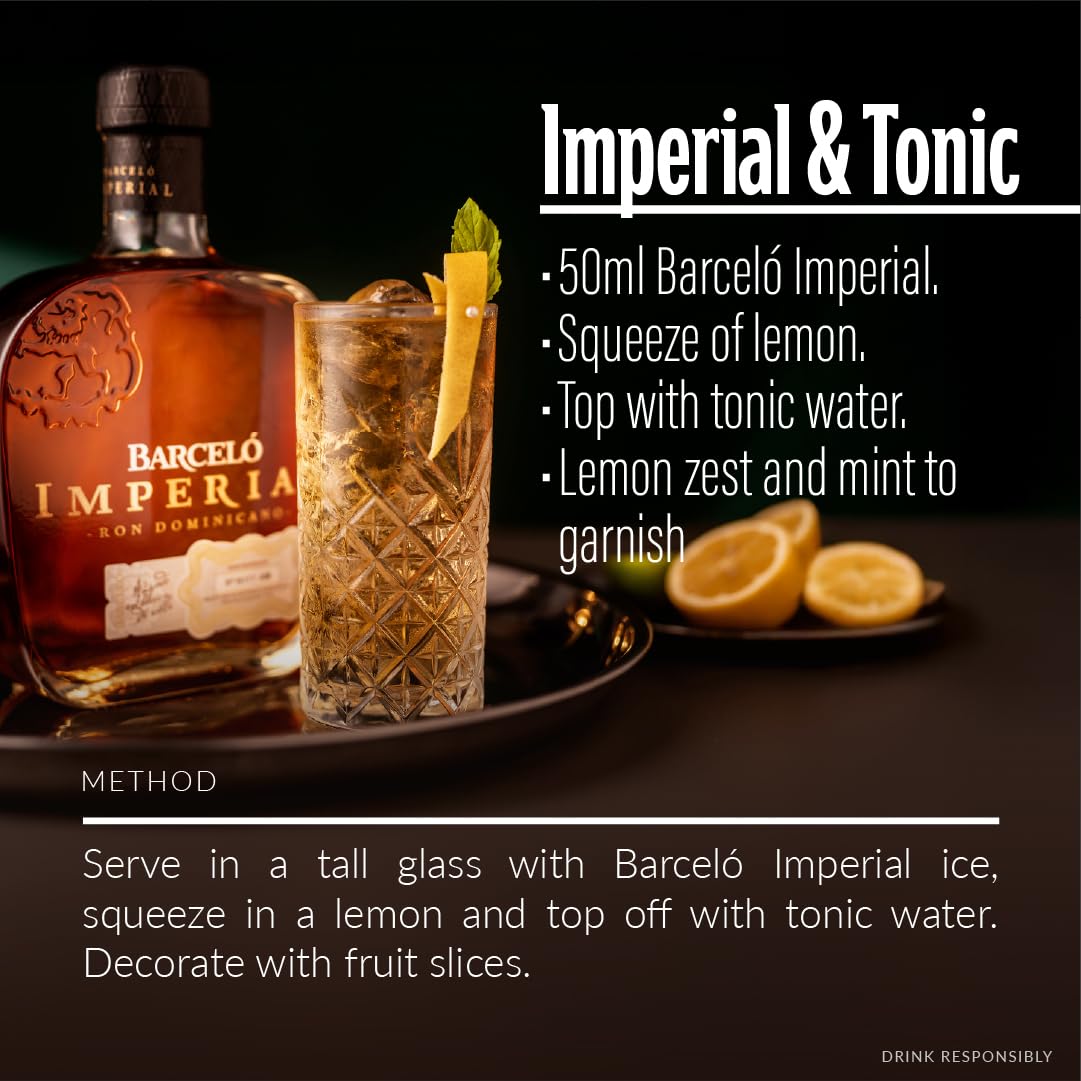 RON BARCELÓ IMPERIAL RON DOMINICANO Rum (1 x 0,7 l) 38% vol. - In edler Geschenkbox - Vielfach preisgekrönter, aromatischer Rum, blended in der Dominikanischen Republik 9