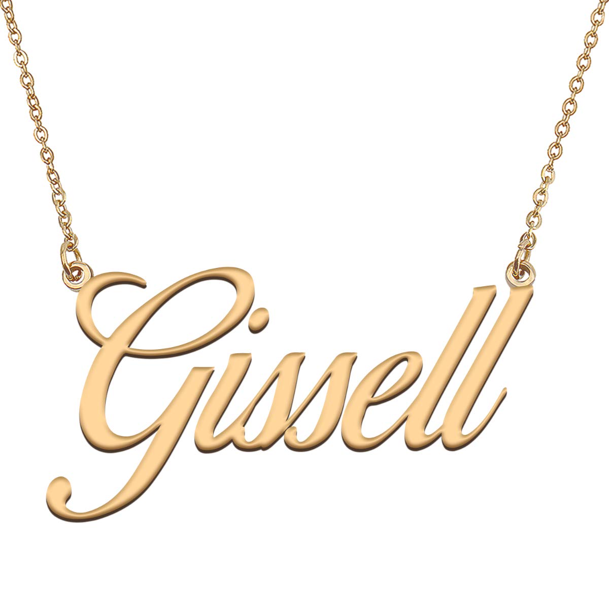 HUAN XUN Customized Custom Simple Any Name Necklace
