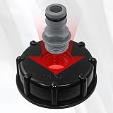 SyiXute 2 Pcs IBC Tank Adapter S60x6 Coarse Thread 1/2" Tap Valve Black view 3