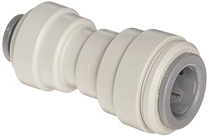 John Guest Acetal Copolymer Tube Fitting, Reducing Straight Union, 3/8" x 5/16" Tube OD (Pack of 10)