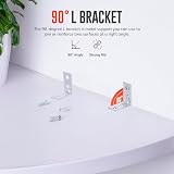ZAVIA Angle Brackets 16 Pcs 25mm x 25mm Galvanised Steel Corner Brackets w/ view 3