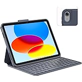 Magitype Case with Keyboard Compatible for iPad 10th Generation & 11th (A16, 2025): Bluetooth Wireless Magnetic Stand Rechargeable Keyboard with Pencil Holder (Grey)
