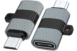 MicroUSB to USB Type C Adapter, Female to Male Connectors for Charging and 480Mbps Data Sync to