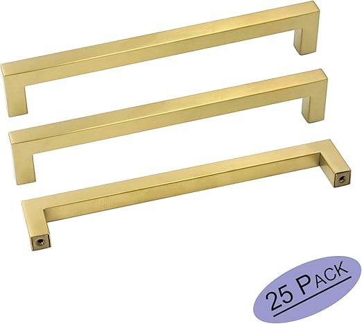 Goldenwarm Gold Brass Drawer Pulls Gold Kitchen Cabinet Pulls 25