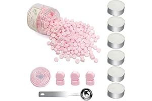 Wax Seal Beads, Vosypoky 400 PCS Sealing Wax Beads with 1PCS Wax Seal Melting Spoons and 6 Candles for Sealing Wax, Sealing B