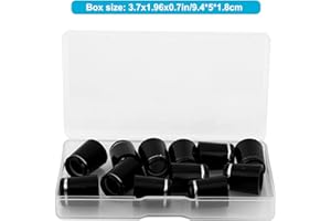 12pcs Black Golf Iron Ferrules, Golf Club Ferrules with Single Silver Ring for All Iron Shafts Replacement