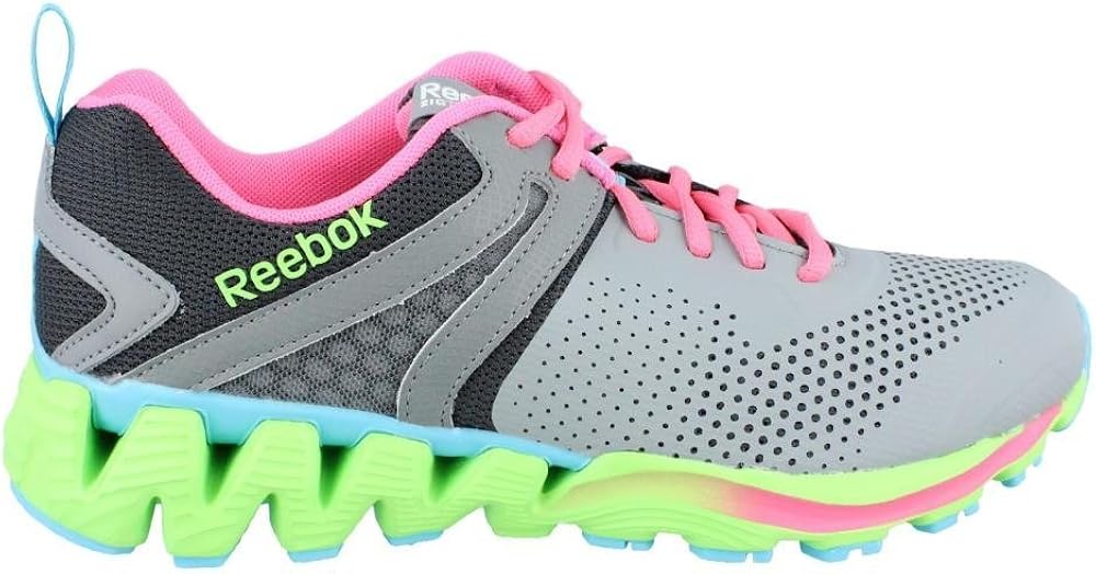 Amazon.com | Reebok ZigKick Neo Womens Running Shoe 10 Gravel-Pink-Blue | Running