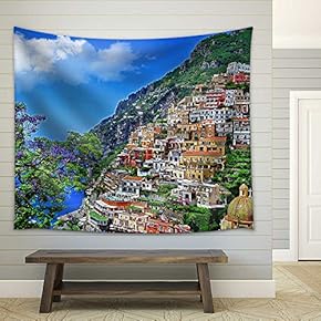 Travel in Italy Series - Positano - Fabric Wall Tapestry Home Decor - 51x60 inches