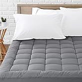 LEISURE TOWN Mattress Pad Full Size Soft Cotton Mattress Cover,Quilted Fitted Mattress Topper with Deep Pocket fits 8-21 inch