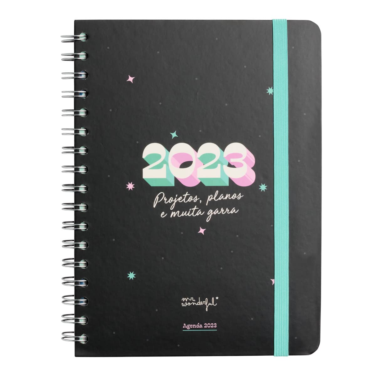 Mr. Wonderful - Office 2023 Year Planner Weekly - Projetos, Flat and Muita Claw, Black, WOA2212298PTZ0