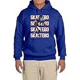 Blue New York Cam Skattebo Text Pic Hooded Sweatshirt