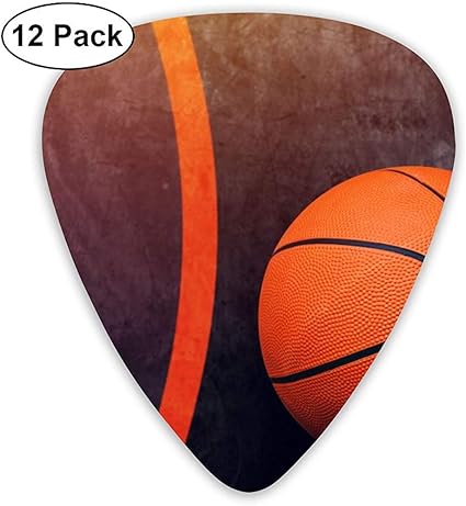 Púas de guitarra con diseño de pelota de baloncesto 12 paquetes ...