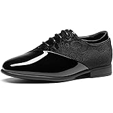 Bruno Marc Boys Dress Shoes Formal Patent Velvet Tuxedo Oxford Shoes