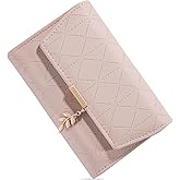 RNIEGA Wallet Woman Leather Small Bifold RFID Blocking Card Holder Ladies Wallet with Zipper Coin Pocket