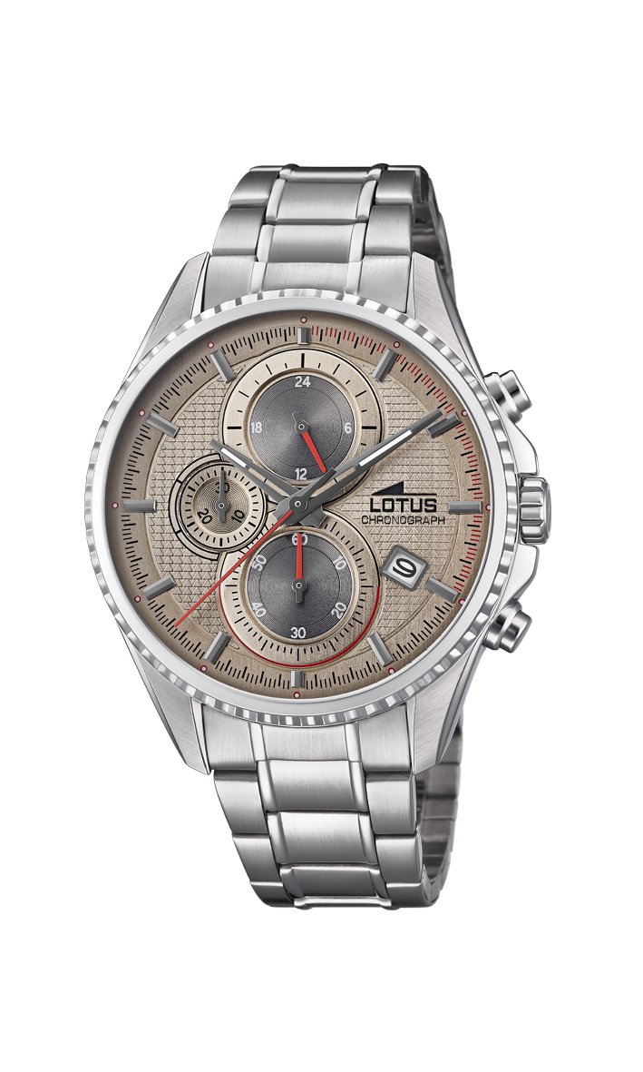 Lotus Watches Mens Chronograph Quartz Watch with Stainless Steel Strap 18526/2