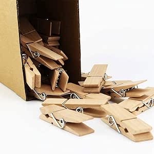 EasyBravo 25Pcs Pinzas para Tender la Ropa Naturales Grandes ...