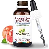 NEW ROOTS HERBAL Grapefruit Seed Extract Drops (1 Fl OZ) + Vitamin C | Super Concentrated Grapefruit Seed Extract Liquid Tincture | Gluten Free, Non-GMO