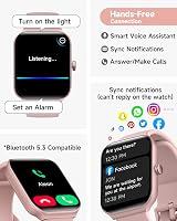 TOOBUR Smart Watch Women Alexa Alexa 1.95" Fitness Tracker Calls IP68 Heart Rate view 2