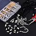 eBoot 1000 Pieces Jewelry Findings Kit Iron Fold Over Cord Ends Lobster Claw Clasps Jump Rings Extension Chains for Jewelry Making