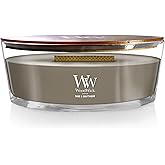 WoodWick Sand & Driftwood Gifts for Women and Men, 16 oz Ellipse Candle with Crackling Wick