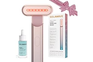 Solawave 4-in-1 Radiant Renewal Red Light Therapy Wand & Renew Complex Activation Serum | Beauty Device for Face & Neck | Serum Boosts Anti-Aging Effects, Reduces Wrinkles, Dark Circles & Puffiness