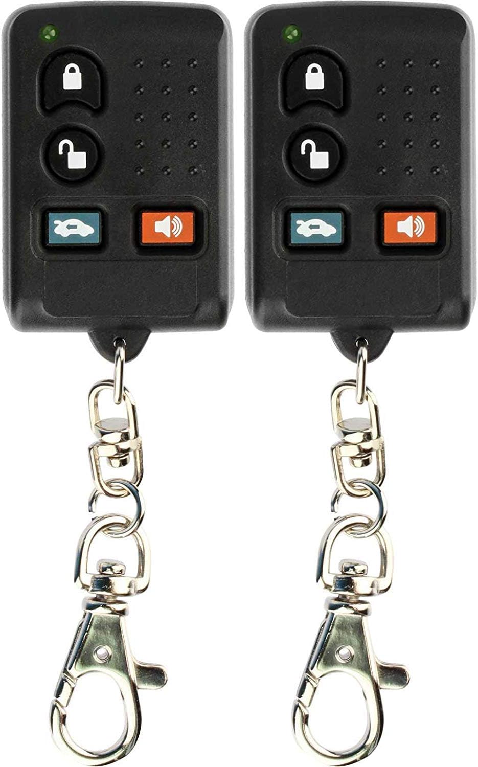 KeylessOption Keyless Entry Remote Car Key Fob Aftermarket Alarm for Code Alarm GOH-M24 Ford Subaru VW Mitsubishi (Pack of 2)